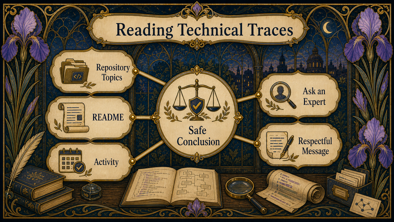 Safe reading of technical traces